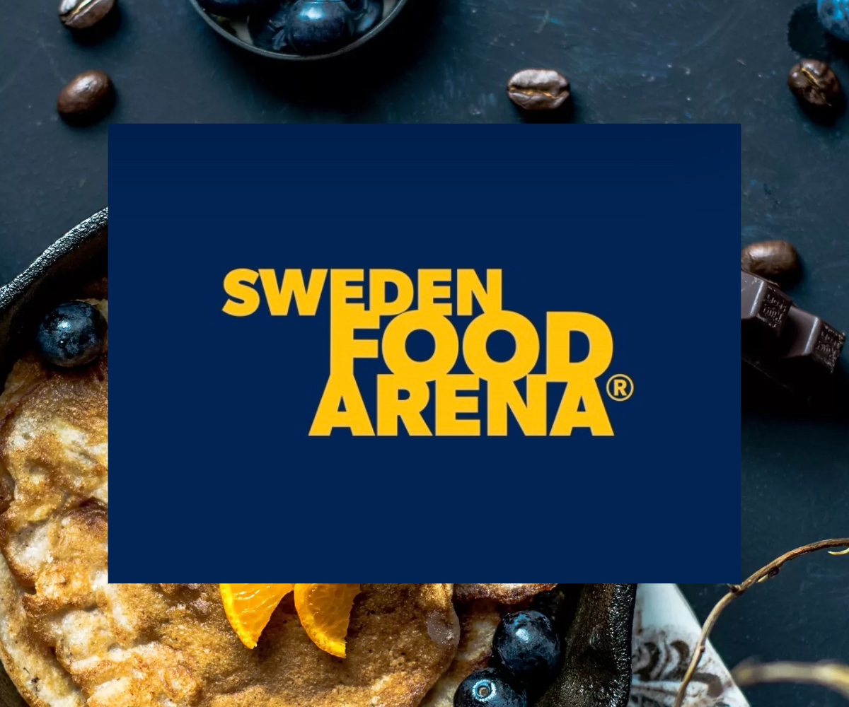 Logotyp. Sweden Food Arena är en nationell arena där aktörer från hela livsmedelskedjan samverkar kring innovation och forskning för en innovativ, hållbar och konkurrenskraftig livsmedelssektor.